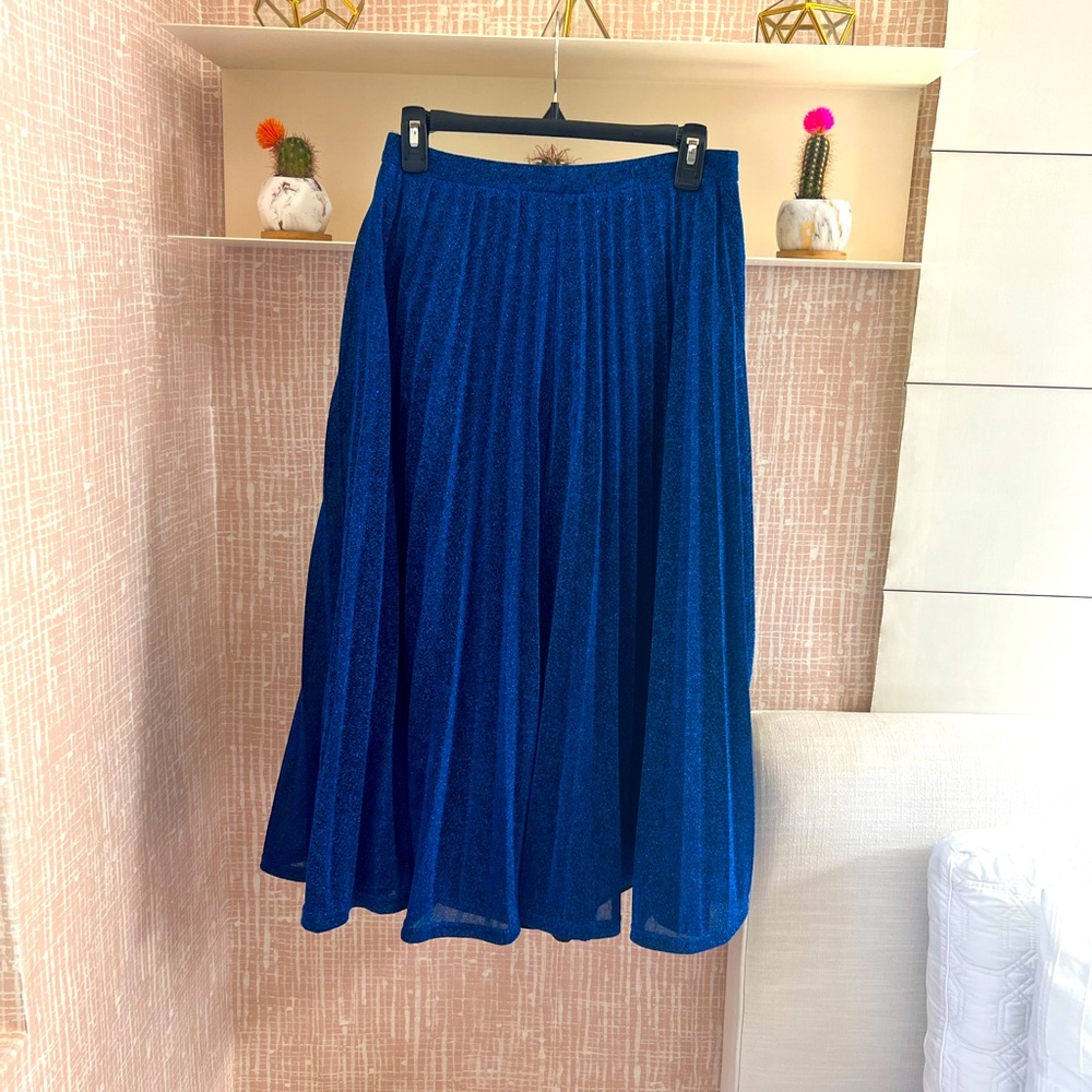 Blue midi skirt